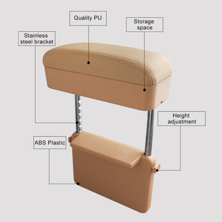 Universal Car PU Leather Wrapped Armrest Box Cushion Car Armrest Box Mat with Storage Box