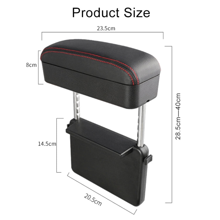 Universal Car Wireless Qi Standard Charger PU Leather Wrapped Armrest Box Cushion Car Armrest Box Mat with Storage Box