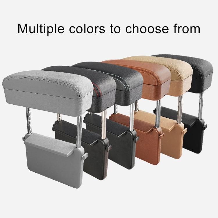 Universal Car Wireless Qi Standard Charger PU Leather Wrapped Armrest Box Cushion Car Armrest Box Mat with Storage Box