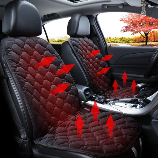 Car 12V Front Seat Heater Cushion Warmer Cover Winter Heated Warm, Double Seat