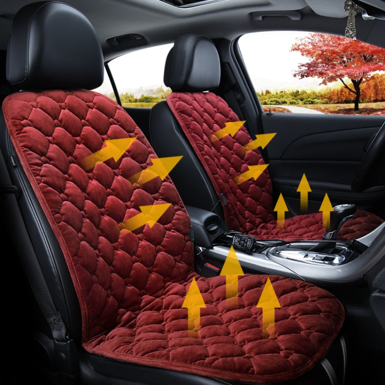 Car 12V Front Seat Heater Cushion Warmer Cover Winter Heated Warm, Double Seat