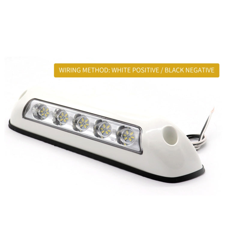 DC 12V 2.6W 6000K IP67 Marine RV Waterproof LED Stair Deck Dome Light Ceiling  Lamp, White Shell and Rubber Base