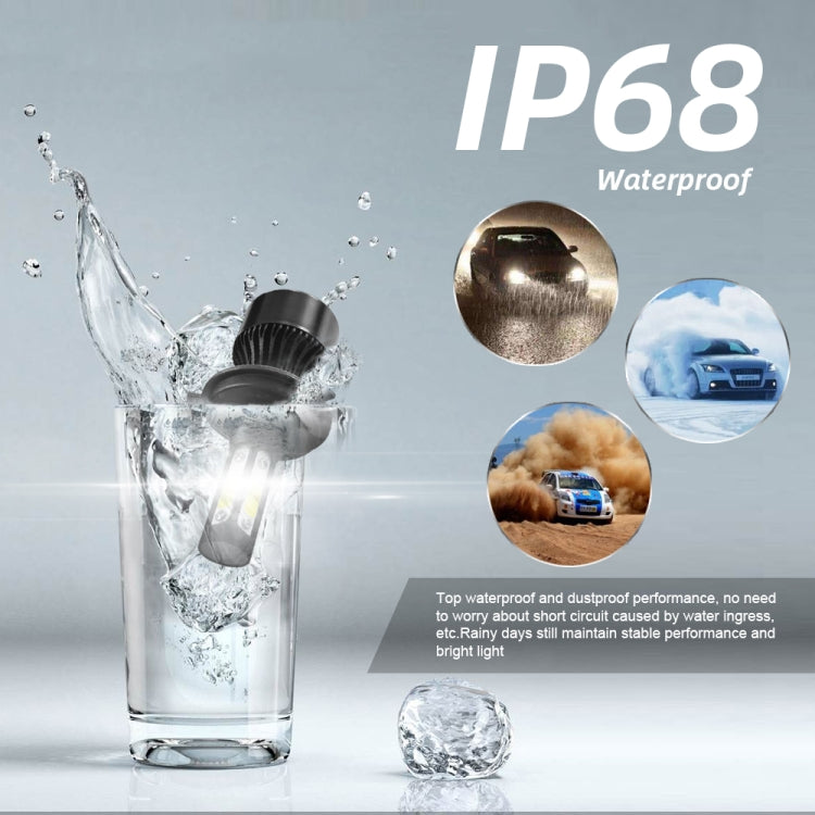 2 PCS S2 H4 / HB2 / 9003 DC9-36V / 25W / 6000K / 2500LM IP68 Car LED Headlight Lamps