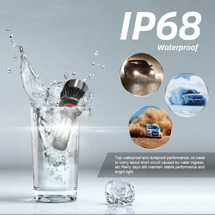 2 PCS S2 9005 / HB3 / H10 DC9-36V / 25W / 6000K / 2500LM IP68 Car LED Headlight Lamps