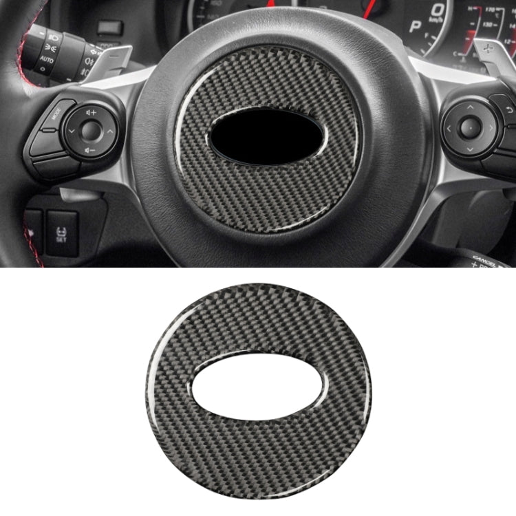 Car Carbon Fiber Steering Wheel Decorative Sticker for Subaru Forester 2016-2018, Left and Right Drive Universal