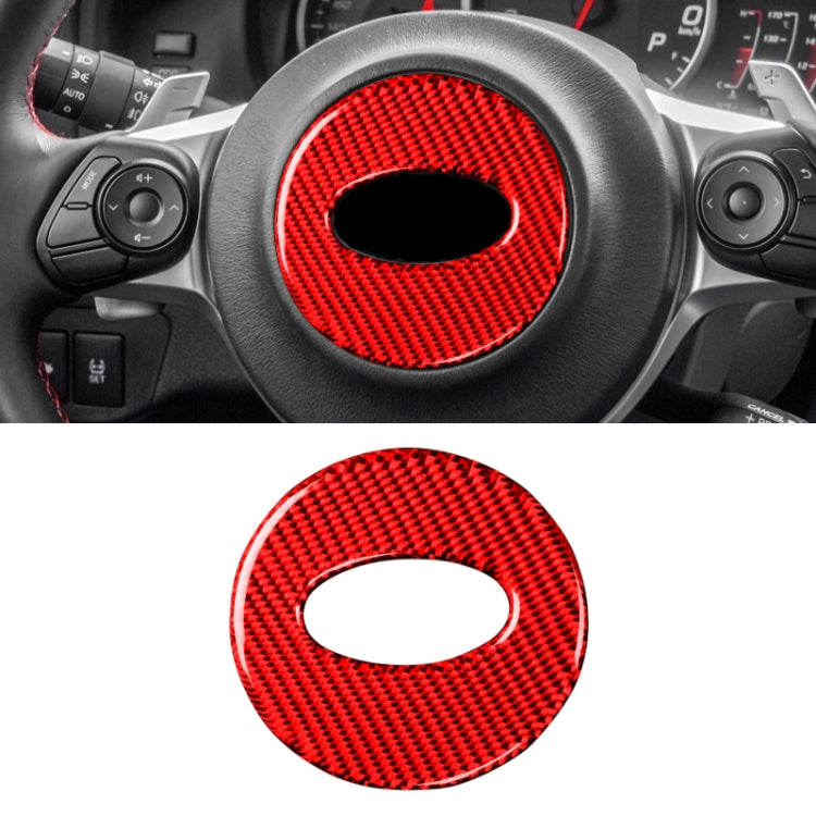 Car Carbon Fiber Steering Wheel Decorative Sticker for Subaru Forester 2016-2018, Left and Right Drive Universal
