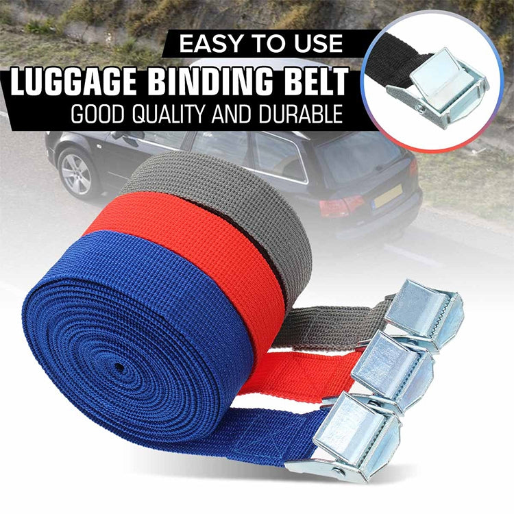 Car Tension Rope Luggage Strap Belt Auto Car Boat Fixed Strap with Alloy Buckle,Random Color Delivery, Size: 25mm x 1.5m