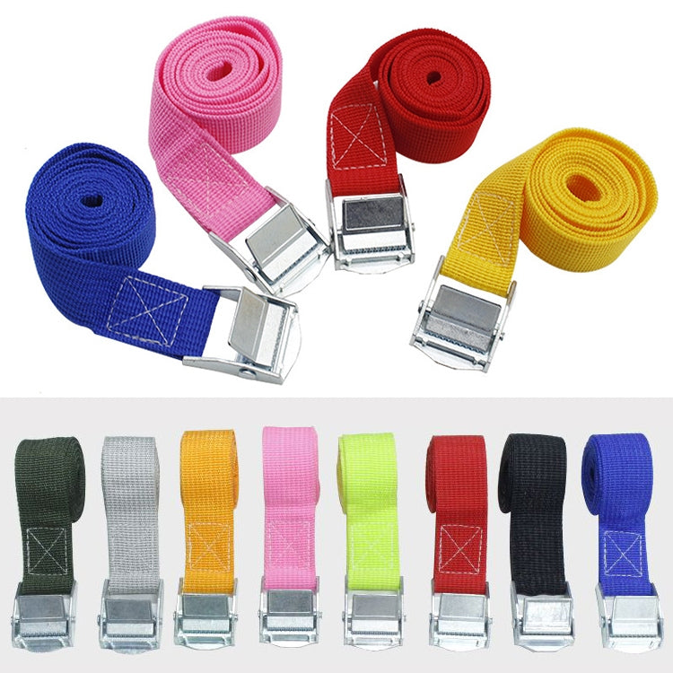Car Tension Rope Luggage Strap Belt Auto Car Boat Fixed Strap with Alloy Buckle,Random Color Delivery, Size: 25mm x 3m