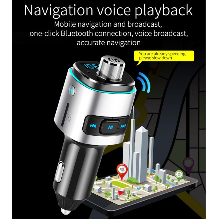 BC42 Bluetooth 5.0 Multi-function Car Colorful Atmosphere Lamp MP3 Player, Support TF Card & U Disk & FM