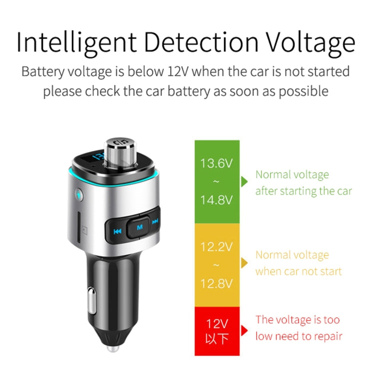 BC42 Bluetooth 5.0 Multi-function Car Colorful Atmosphere Lamp MP3 Player, Support TF Card & U Disk & FM