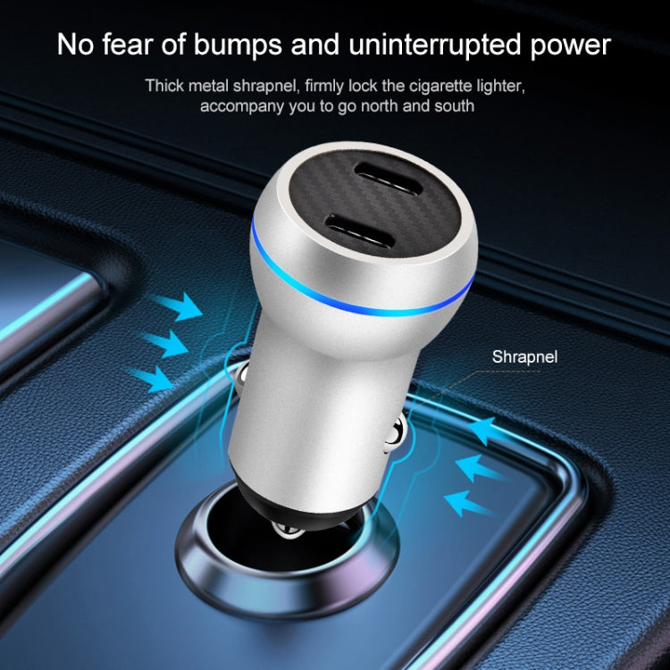 ACC-580 PD 40W Dual Type-C / USB-C Ports Fast Charging Car Charger, ACC-580