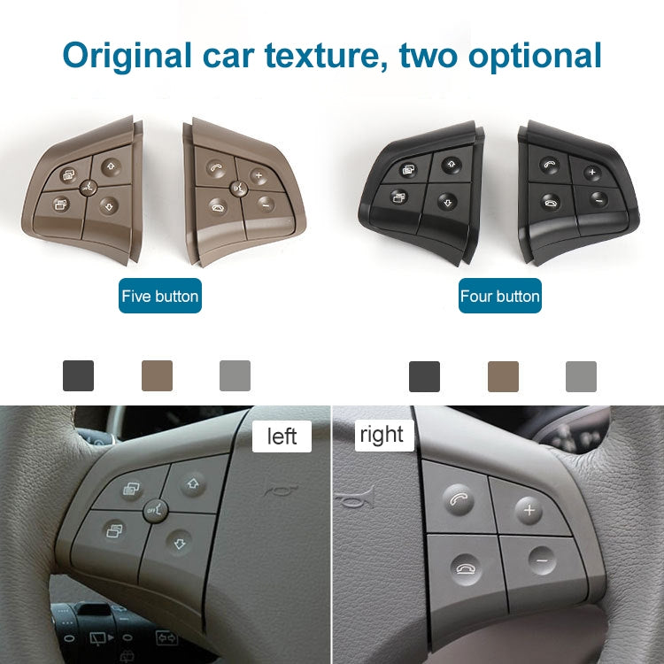 Car Left Side 4-button Steering Wheel Switch Buttons Panel 1648200010 for Mercedes-Benz W164, Left Driving