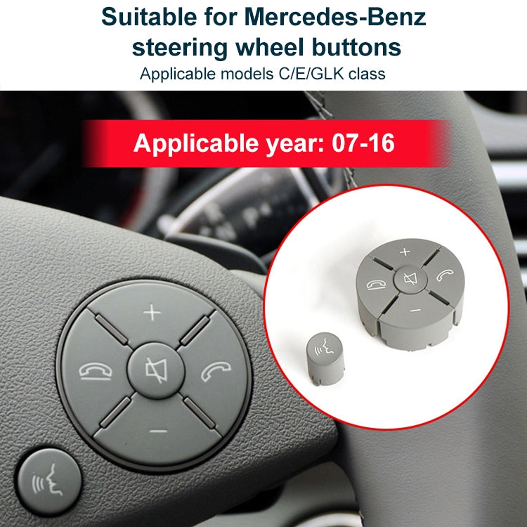 Car Left Side Steering Wheel Switch Buttons Panel for Mercedes-Benz W204 2007-2014, Left Driving, Left Side (Black), Left Side (Grey), Left Side (Beige), Left Side (Brown)