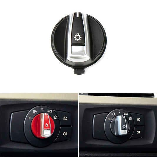 Car Headlight Switch Button Knob Cover Trim 6131 6932 796 for BMW X1 2009-2015, Left Driving