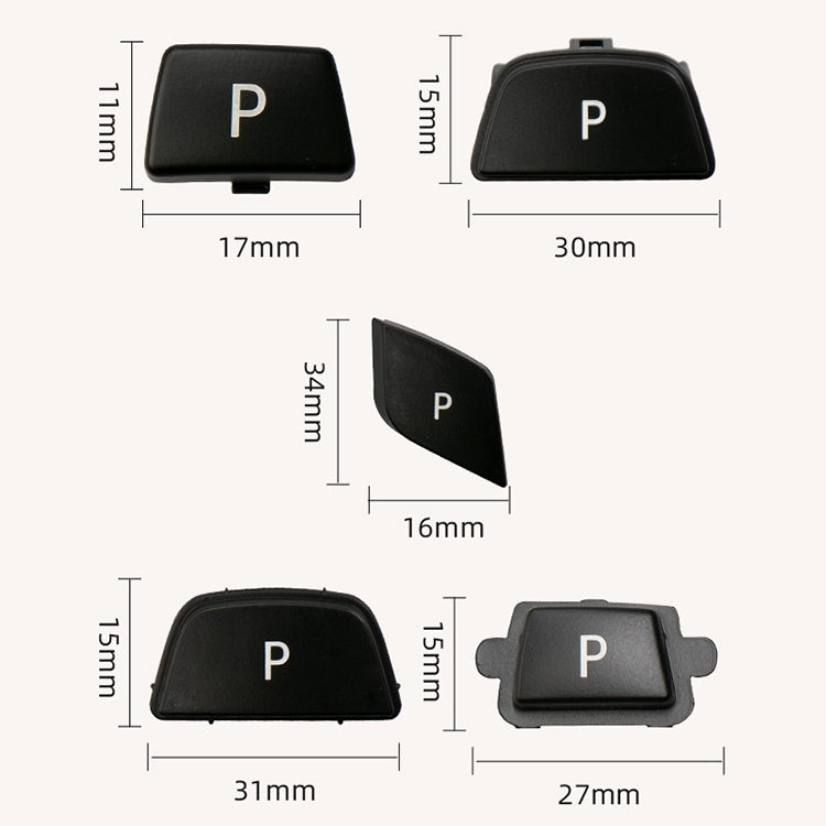 Car Gear Lever Auto Parking Button Letter P Cap for BMW G Chassis Series, Left Driving