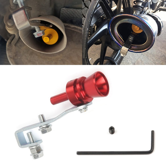 Universal Aluminum Turbo Sound Exhaust Muffler Pipe Whistle Car / Motorcycle Simulator Whistler, Size: M, Outside Diameter: 23mm, Size: M (Red), Size: M (Silver), Size: M (Black), Size: M (Gold), Size: M (Blue)