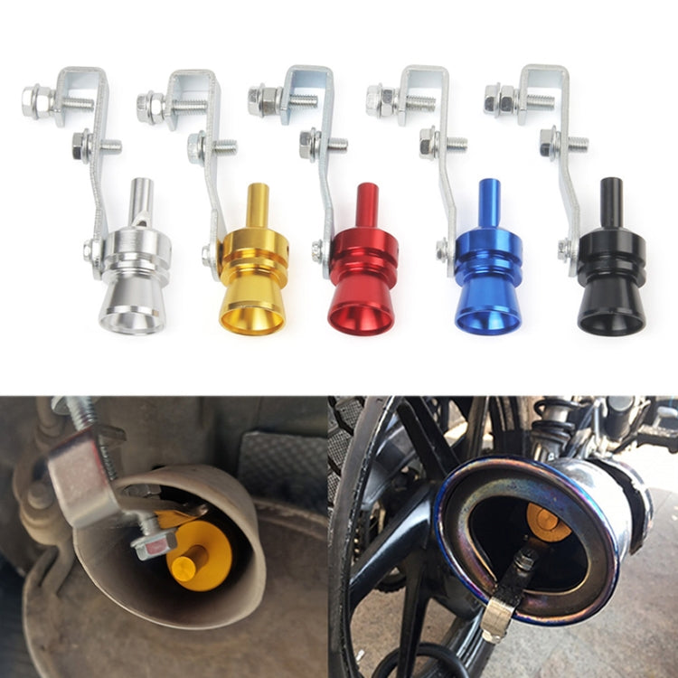 Universal Aluminum Turbo Sound Exhaust Muffler Pipe Whistle Car / Motorcycle Simulator Whistler, Size: M, Outside Diameter: 23mm, Size: M (Red), Size: M (Silver), Size: M (Black), Size: M (Gold), Size: M (Blue)