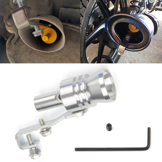 Universal Aluminum Turbo Sound Exhaust Muffler Pipe Whistle Car / Motorcycle Simulator Whistler, Size: XL, Outside Diameter: 35mm, Size: XL (Silver), Size: XL (Black), Size: XL (Gold), Size: XL (Blue), Size: XL (Red)