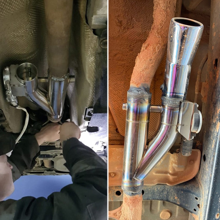 CNSPEED Y Shape 2 In 1 Car Remote Control Electric Exhaust Valve Pipe, Size: 2 inch