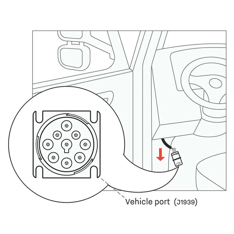 For Cummins J1939 9 Pin Connector Diagnosis Cable