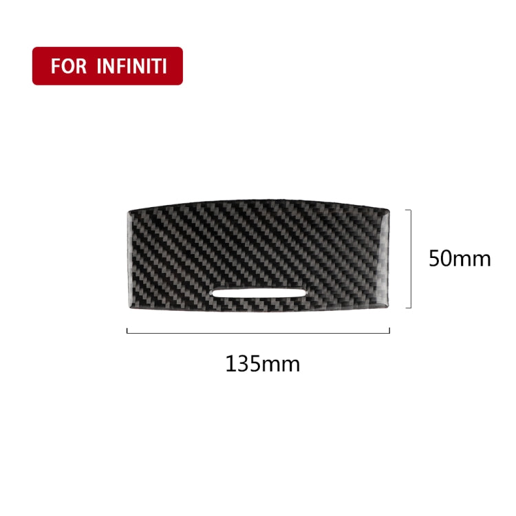 Car Carbon Fiber Gear Shift Ashtray Decorative Sticker for Infiniti Q50 / Q60 2014-2020