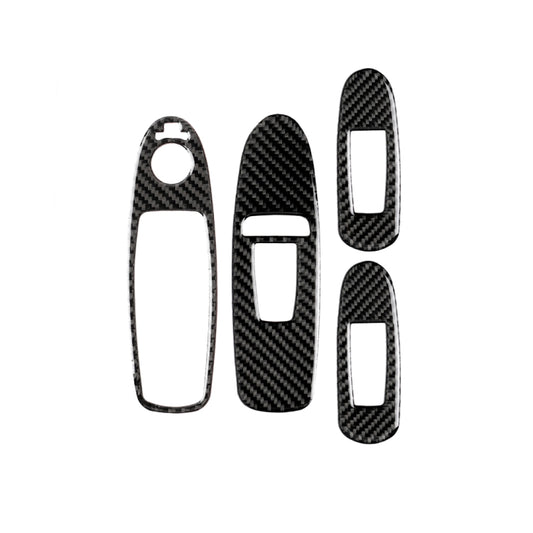 4 PCS Car Carbon Fiber Window Lift Panel Decorative Sticker for Infiniti Q50 2014-2020, Left Drive, Window Lift Panel (B)