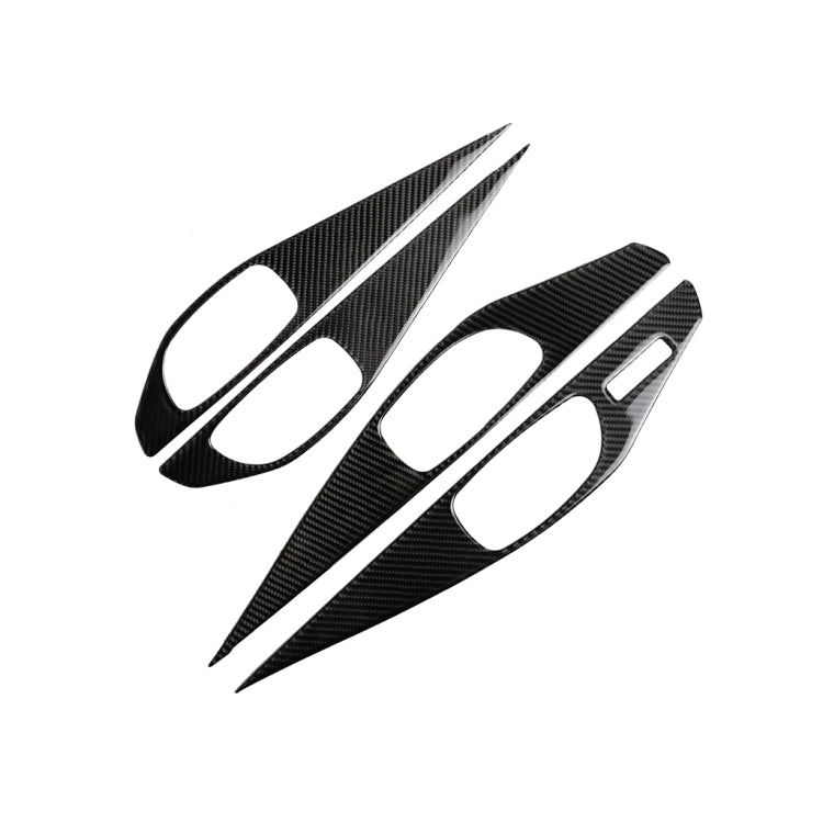 4 PCS Car Carbon Fiber Door Inner Handle Panel Decorative Sticker for Infiniti Q50 2014-2020, Left Drive