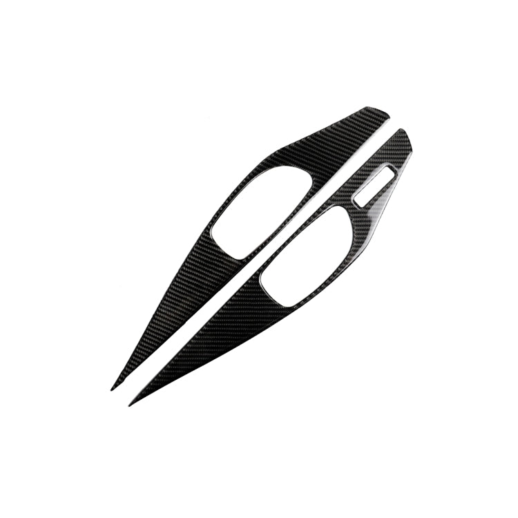 2 PCS Car Carbon Fiber Door Inner Handle Panel Decorative Sticker for Infiniti Q60, Left Drive