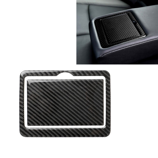 2 PCS Car Carbon Fiber Rear Water Cup Holder Panel Decorative Sticker for Infiniti Q50 / Q60 2014-2020