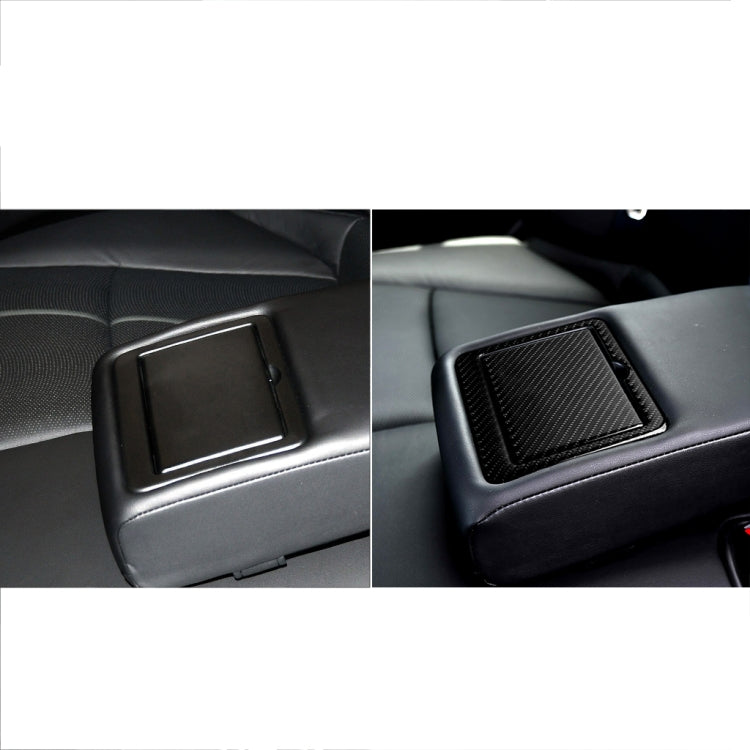2 PCS Car Carbon Fiber Rear Water Cup Holder Panel Decorative Sticker for Infiniti Q50 / Q60 2014-2020