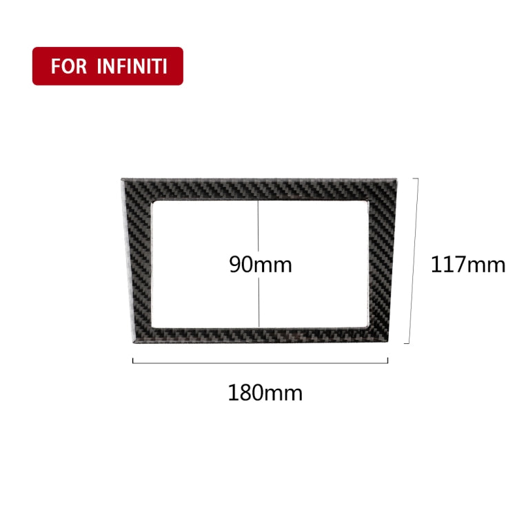 Car Carbon Fiber Navigation Frame Decorative Sticker for Infiniti Q50 / Q60 2014-2020