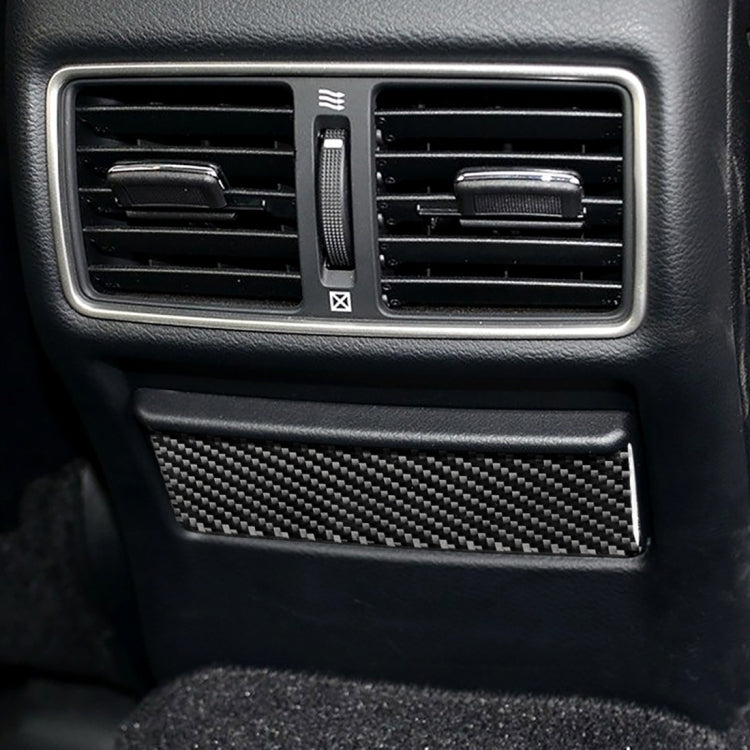 Car Carbon Fiber Rear Seat Ashtray Panel Decorative Sticker for Infiniti Q50 / Q60 2014-2020