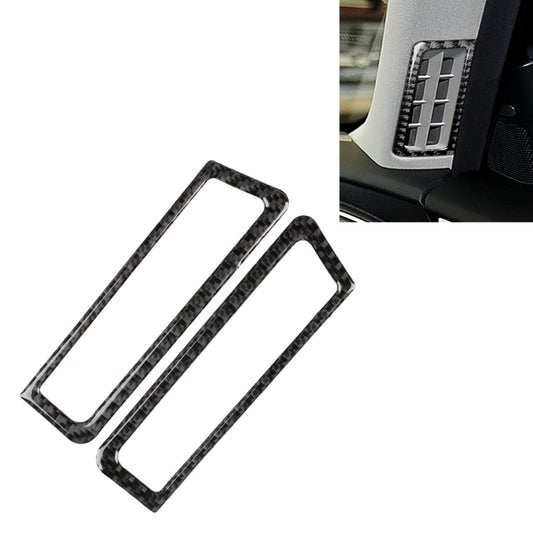 2 PCS Car Carbon Fiber A Column Air Outlet Frame Decorative Sticker for Infiniti Q50 / Q60 2014-2020