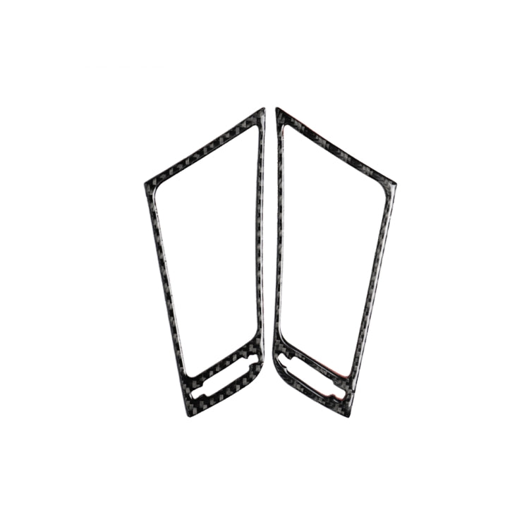 2 PCS Car Carbon Fiber Central Air Outlet Frame Decorative Sticker for Infiniti Q50 / Q60 2014-2020