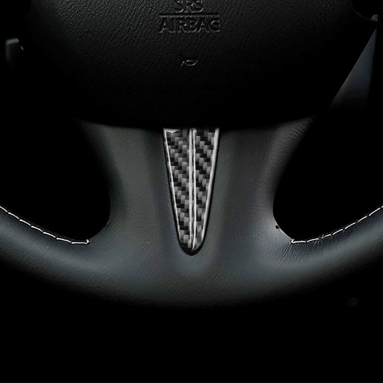2 PCS Car Carbon Fiber Steering Wheel Below Decorative Sticker for Infiniti Q50 / Q60 2014-2020