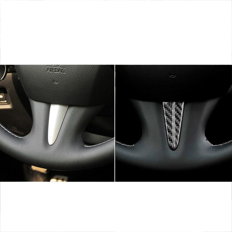 2 PCS Car Carbon Fiber Steering Wheel Below Decorative Sticker for Infiniti Q50 / Q60 2014-2020