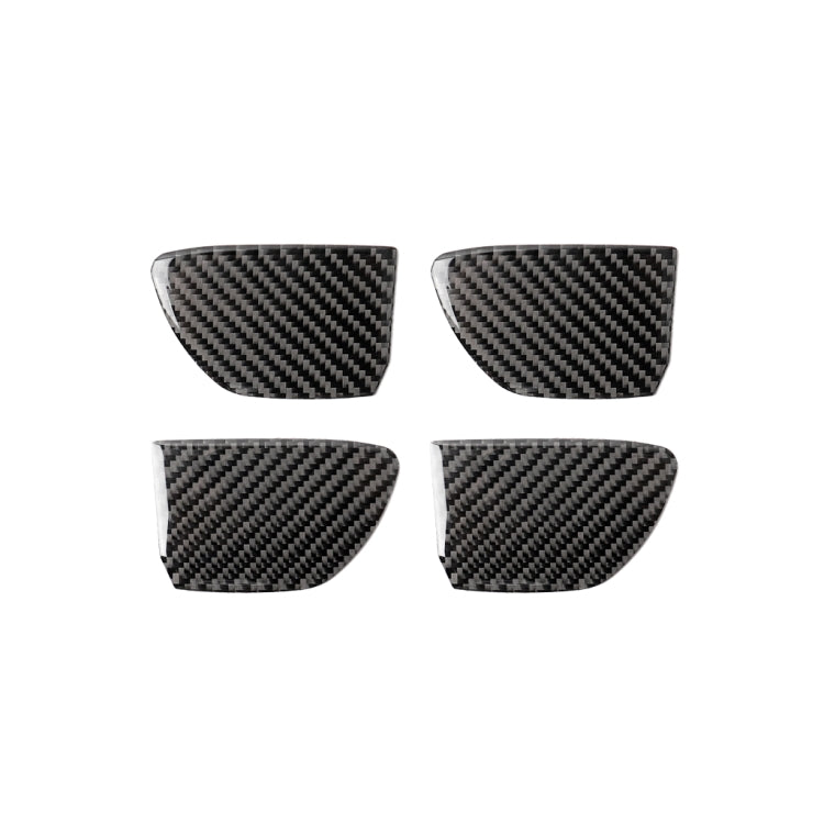 4 PCS Car Carbon Fiber Door Inner Handle Wrist Panel Decorative Sticker for Infiniti Q50 / Q60 2014-2020