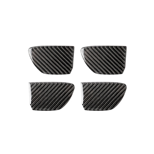 4 PCS Car Carbon Fiber Door Inner Handle Wrist Panel Decorative Sticker for Infiniti Q50 / Q60 2014-2020