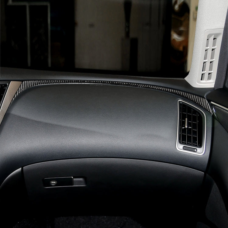 Car Carbon Fiber Right Side of the Dashboard Decorative Sticker for Infiniti Q50 / Q60 2014-2020, Left Drive, Right Side of the Dashboard