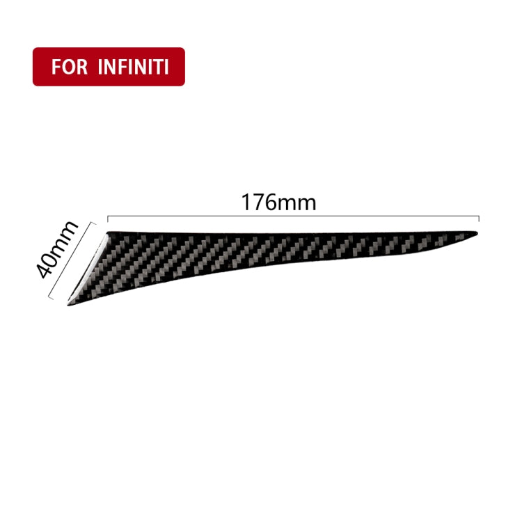 Car Carbon Fiber Left Side of the Dashboard Decorative Sticker for Infiniti Q50 / Q60 2014-2020, Left Drive