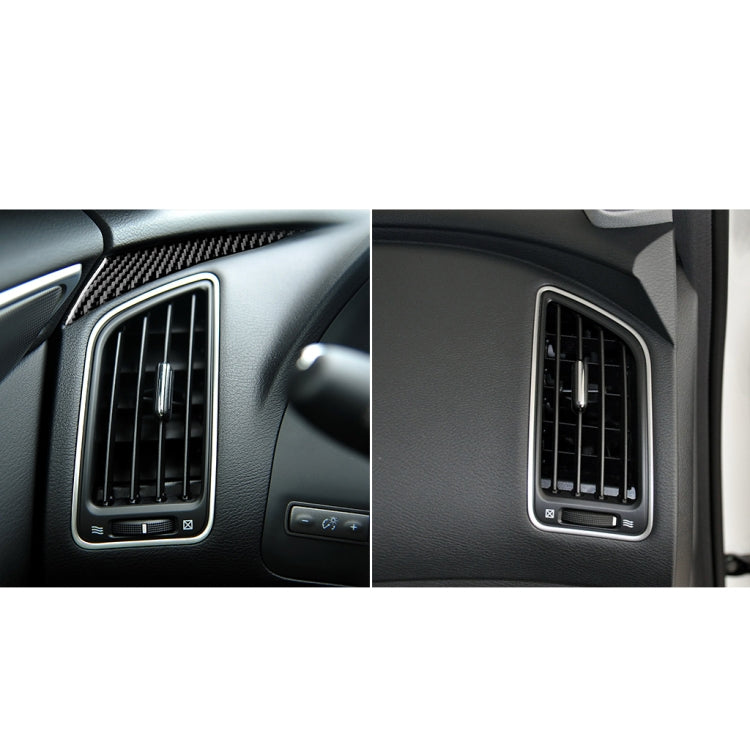 Car Carbon Fiber Left Side of the Dashboard Decorative Sticker for Infiniti Q50 / Q60 2014-2020, Left Drive