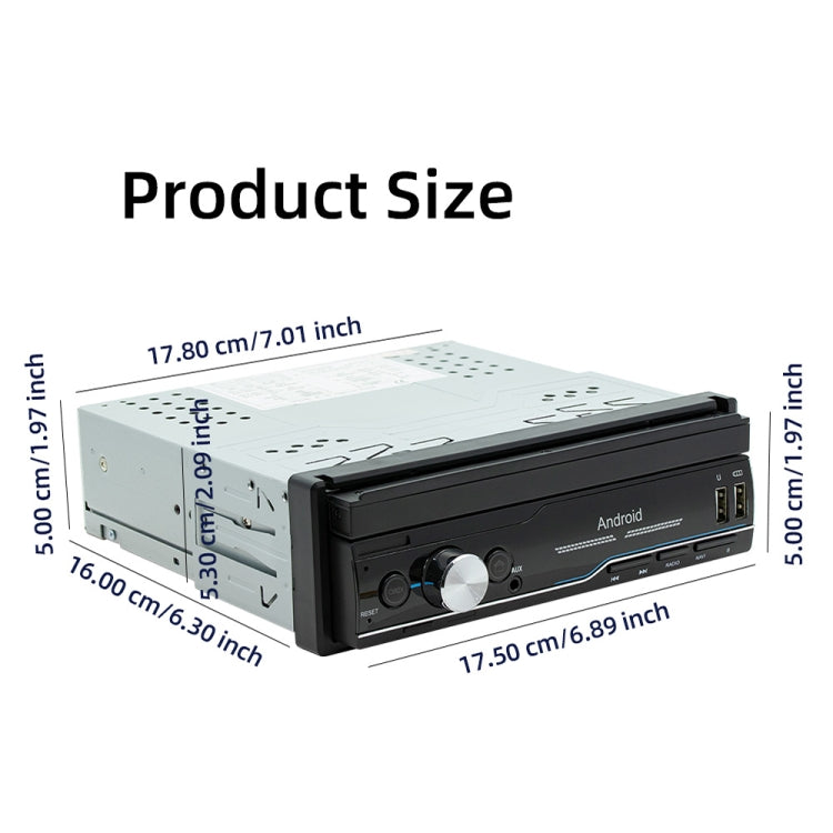 SWM 9702 Car HD 7 inch Android Radio Receiver MP5 Player, Support FM & Bluetooth & GPS & WiFi