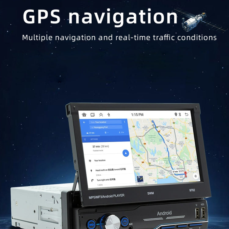 SWM 9702 Car HD 7 inch Android Radio Receiver MP5 Player, Support FM & Bluetooth & GPS & WiFi