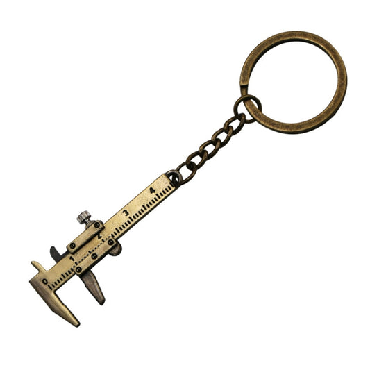 5 PCS Mini Vernier Caliper Keychain Key Rings, Vernier Shape(Bronze), Vernier Shape(Silver)