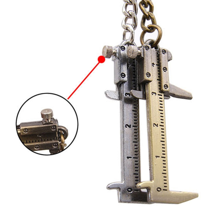 5 PCS Mini Vernier Caliper Keychain Key Rings