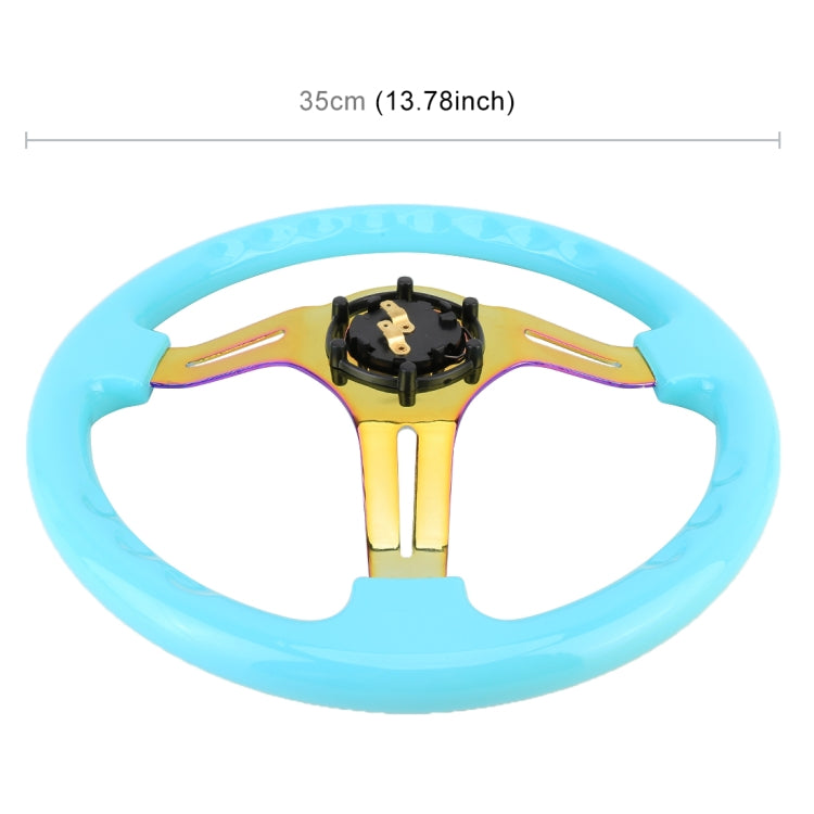 Car Colorful Modified Racing Sport Horn Button Steering Wheel, Diameter: 34.6cm
