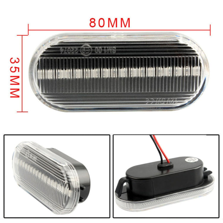 2 PCS D12V / 5W Car LED Leaf Board Side Flowing Water Turn Signal Light for Volkswagen
