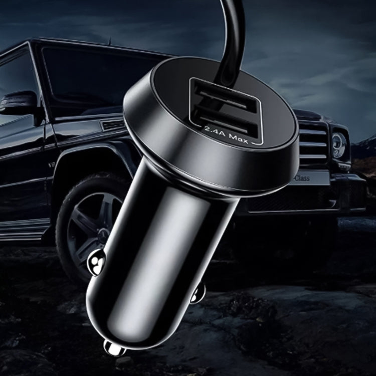 Universal Car 3 in 1 Quick Charger Dual Port USB Charger Power Outlet Adapter, Cable Length: 55cm