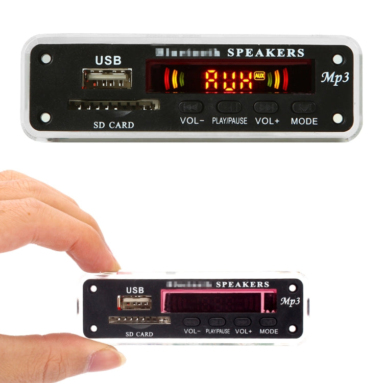 Car 5V Color Screen Audio MP3 Player Decoder Board FM Radio SD Card USB, with Bluetooth Function & Remote Control