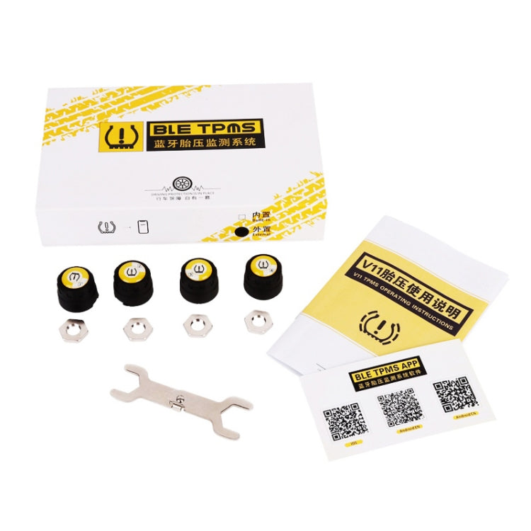 Bluetooth 4.0 TPMS Car External Tire Pressure Monitoring  Pressure Detection System